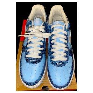 Size 10 Men's AF1 premium Ice blue sneakers